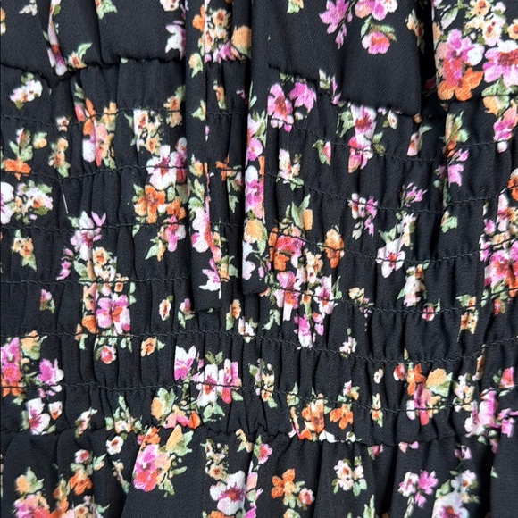 Floral Black Mini Dress - Picture 6 of 7